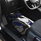 New Zealand Kiwi Car Mats Silver Fern Tribal Pattern