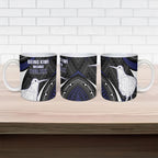 Personalised New Zealand Kiwi Ceramic Mug Silver Fern Tribal Pattern