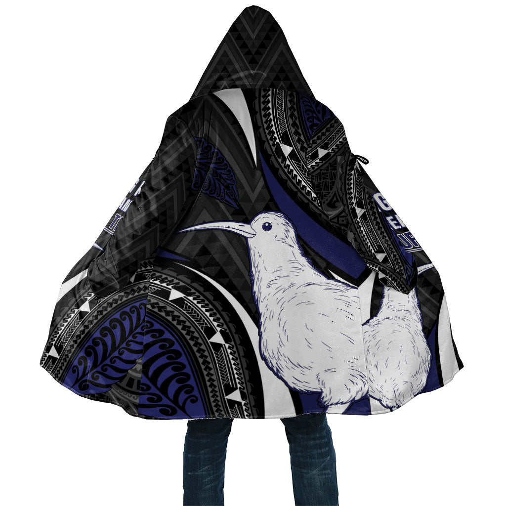 Personalised New Zealand Kiwi Cloak Silver Fern Tribal Pattern