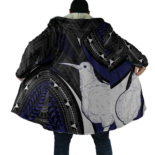 Personalised New Zealand Kiwi Cloak Silver Fern Tribal Pattern