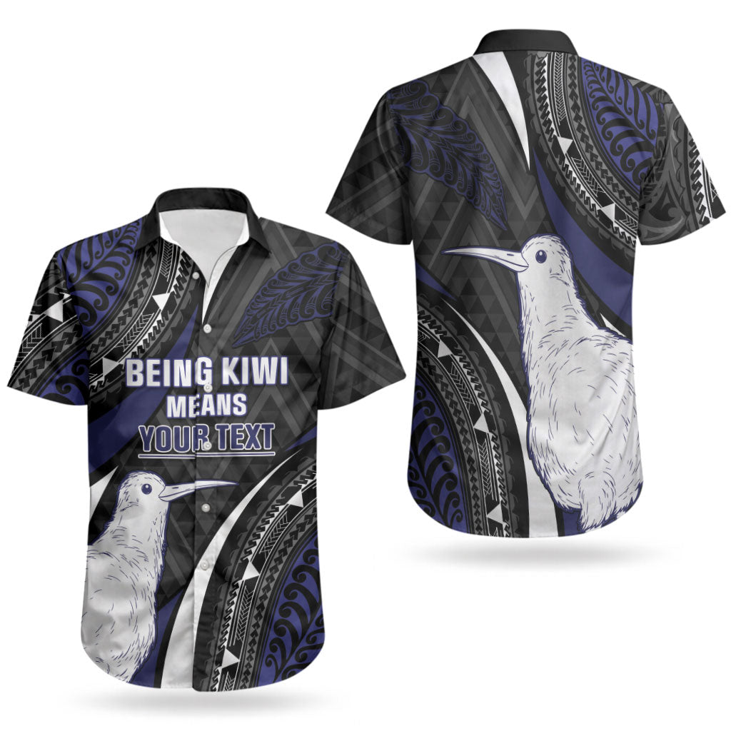 Personalised New Zealand Kiwi Couples Matching Summer Maxi Dress and Hawaiian Shirt Silver Fern Tribal Pattern