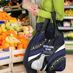 Personalised New Zealand Kiwi Grocery Bag Silver Fern Tribal Pattern