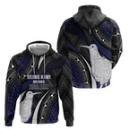 Personalised New Zealand Kiwi Hoodie Silver Fern Tribal Pattern