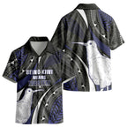 Personalised New Zealand Kiwi Kid Hawaiian Shirt Silver Fern Tribal Pattern