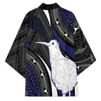 Personalised New Zealand Kiwi Kimono Silver Fern Tribal Pattern