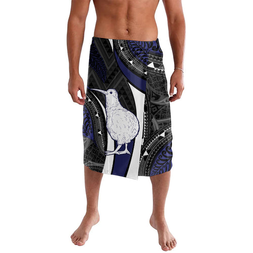 New Zealand Kiwi Lavalava Silver Fern Tribal Pattern