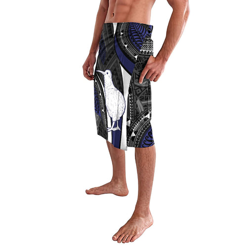 New Zealand Kiwi Lavalava Silver Fern Tribal Pattern