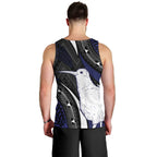 Personalised New Zealand Kiwi Men Tank Top Silver Fern Tribal Pattern