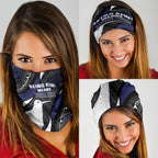 Personalised New Zealand Kiwi Neck Gaiter Silver Fern Tribal Pattern