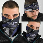 Personalised New Zealand Kiwi Neck Gaiter Silver Fern Tribal Pattern