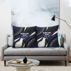 Personalised New Zealand Kiwi Pillow Cover Silver Fern Tribal Pattern