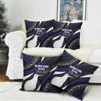 Personalised New Zealand Kiwi Pillow Cover Silver Fern Tribal Pattern