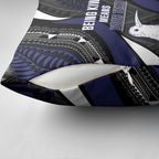 Personalised New Zealand Kiwi Pillow Cover Silver Fern Tribal Pattern