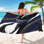 Personalised New Zealand Kiwi Sarong Silver Fern Tribal Pattern