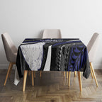 Personalised New Zealand Kiwi Tablecloth Silver Fern Tribal Pattern