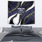 Personalised New Zealand Kiwi Tapestry Silver Fern Tribal Pattern