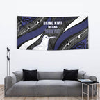 Personalised New Zealand Kiwi Tapestry Silver Fern Tribal Pattern