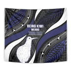 Personalised New Zealand Kiwi Tapestry Silver Fern Tribal Pattern