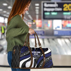 Personalised New Zealand Kiwi Travel Bag Silver Fern Tribal Pattern