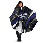 Personalised New Zealand Kiwi Umbrella Silver Fern Tribal Pattern