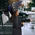 Personalised New Zealand Kiwi Umbrella Silver Fern Tribal Pattern