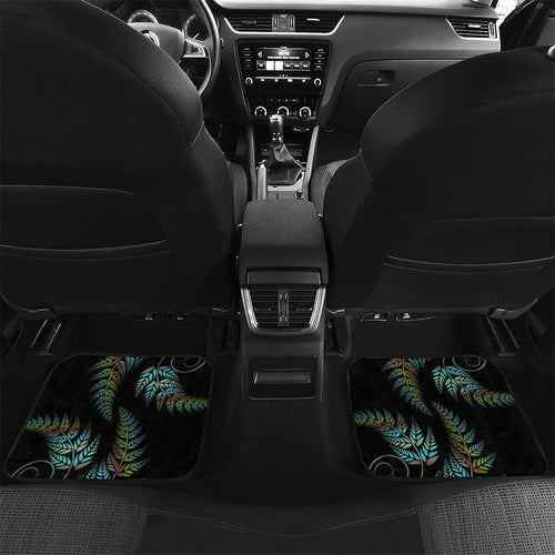New Zealand Christmas Car Mats Santa Riding Tui Bird Silver Fern