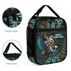 New Zealand Christmas Lunch Bag Santa Riding Tui Bird Silver Fern