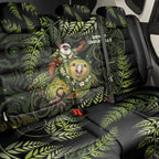 New Zealand Christmas Back Car Seat Cover Santa Riding Kakapo Bird Silver Fern