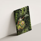New Zealand Christmas Canvas Wall Art Santa Riding Kakapo Bird Silver Fern