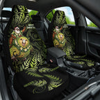 New Zealand Christmas Car Seat Cover Santa Riding Kakapo Bird Silver Fern