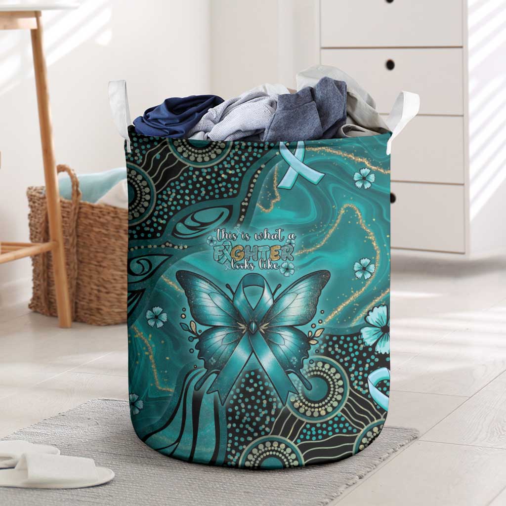 Ovarian Cancer Awareness Laundry Basket This Is What A Fighter Looks Like