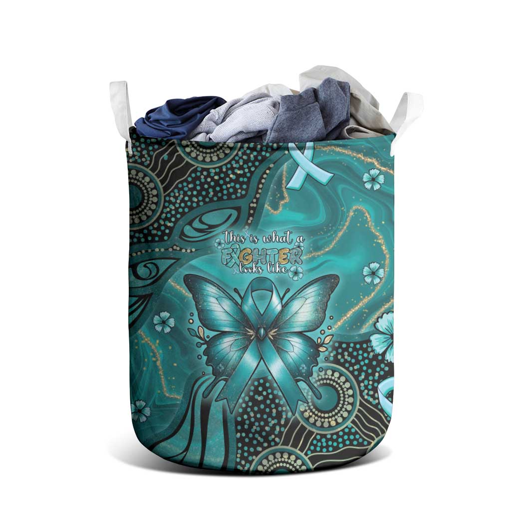 Ovarian Cancer Awareness Laundry Basket This Is What A Fighter Looks Like