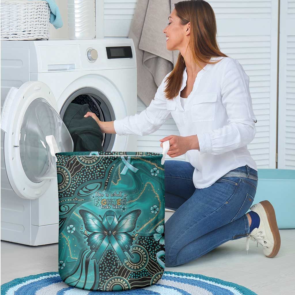 Ovarian Cancer Awareness Laundry Basket This Is What A Fighter Looks Like