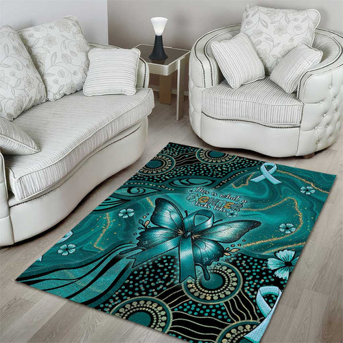 Ovarian Cancer Awareness Area Rug This Is What A Fighter Looks Like