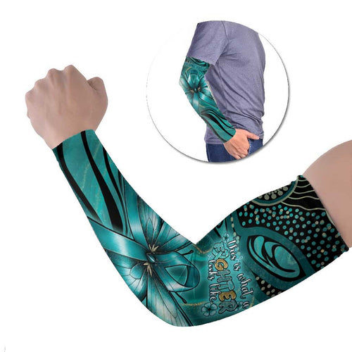 Personalised Ovarian Cancer Awareness Arm Sleeves This Is What A Fighter Looks Like