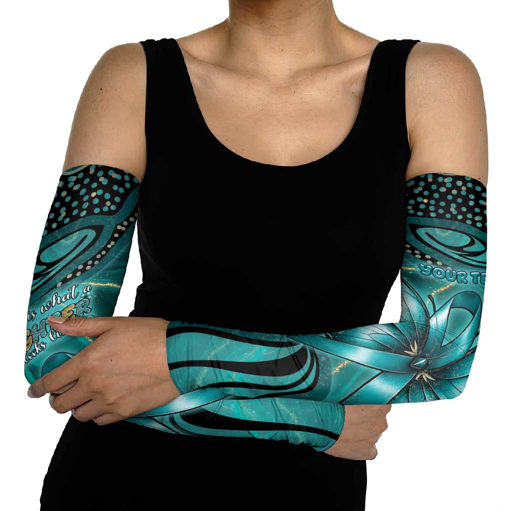 Personalised Ovarian Cancer Awareness Arm Sleeves This Is What A Fighter Looks Like
