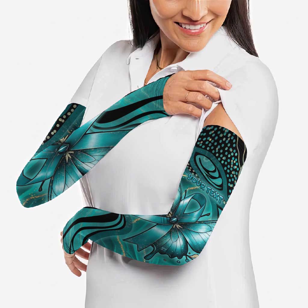 Personalised Ovarian Cancer Awareness Arm Sleeves This Is What A Fighter Looks Like