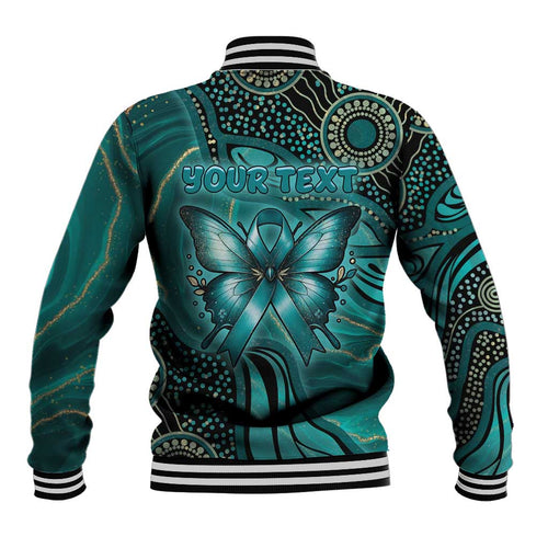 Personalised Ovarian Cancer Awareness Baseball Jacket This Is What A Fighter Looks Like