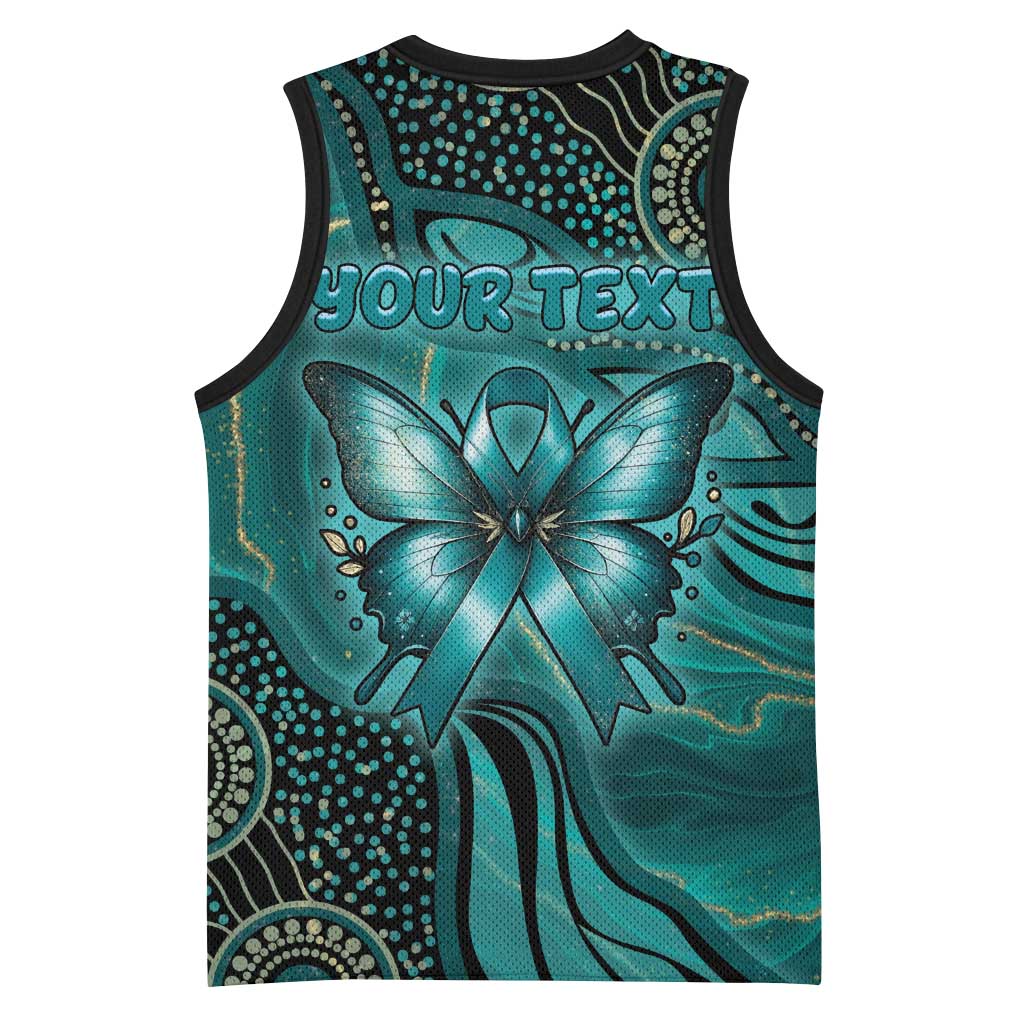 Personalised Ovarian Cancer Awareness Basketball Jersey This Is What A Fighter Looks Like
