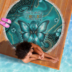 Ovarian Cancer Awareness Beach Blanket This Is What A Fighter Looks Like