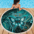 Ovarian Cancer Awareness Beach Blanket This Is What A Fighter Looks Like