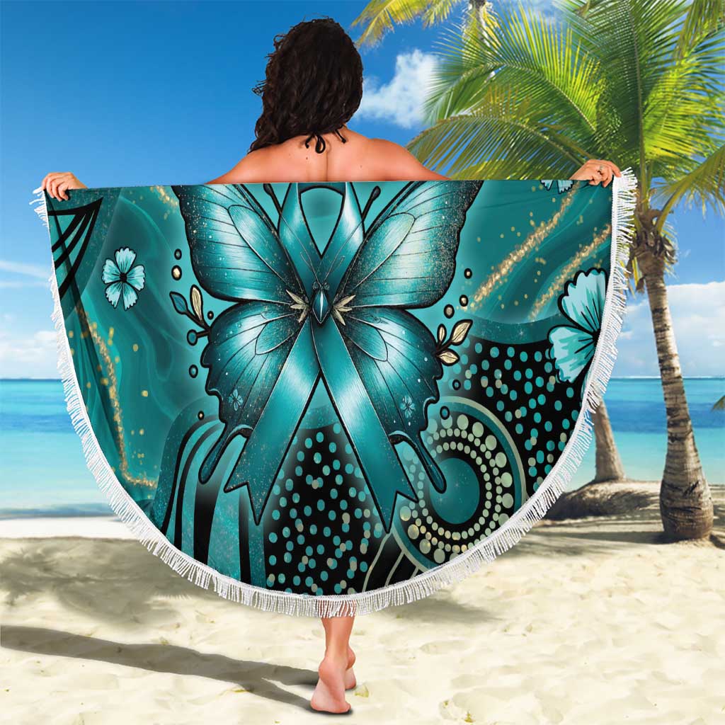 Ovarian Cancer Awareness Beach Blanket This Is What A Fighter Looks Like