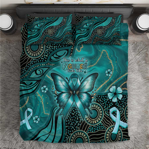Ovarian Cancer Awareness Bedding Set This Is What A Fighter Looks Like