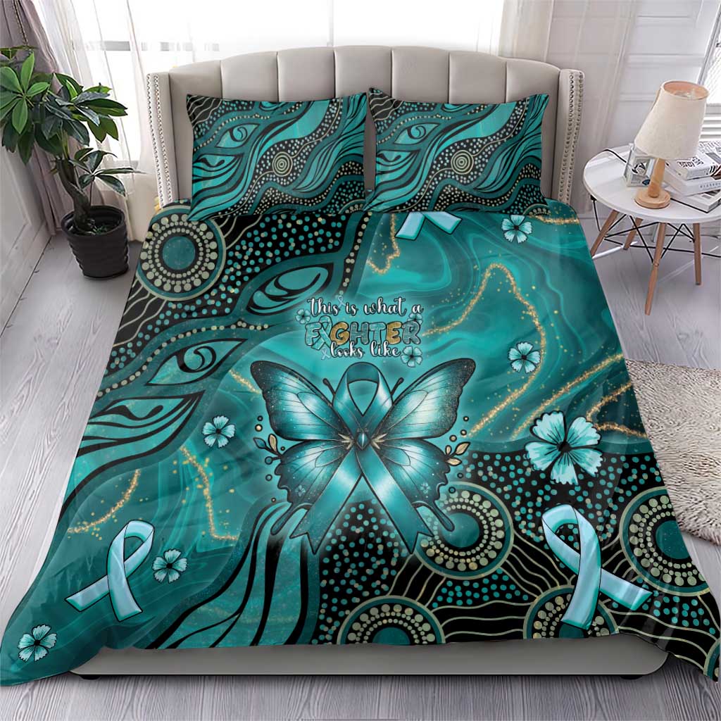 Ovarian Cancer Awareness Bedding Set This Is What A Fighter Looks Like