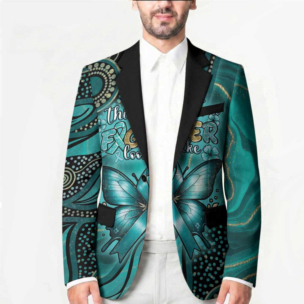 Personalised Ovarian Cancer Awareness Blazer This Is What A Fighter Looks Like