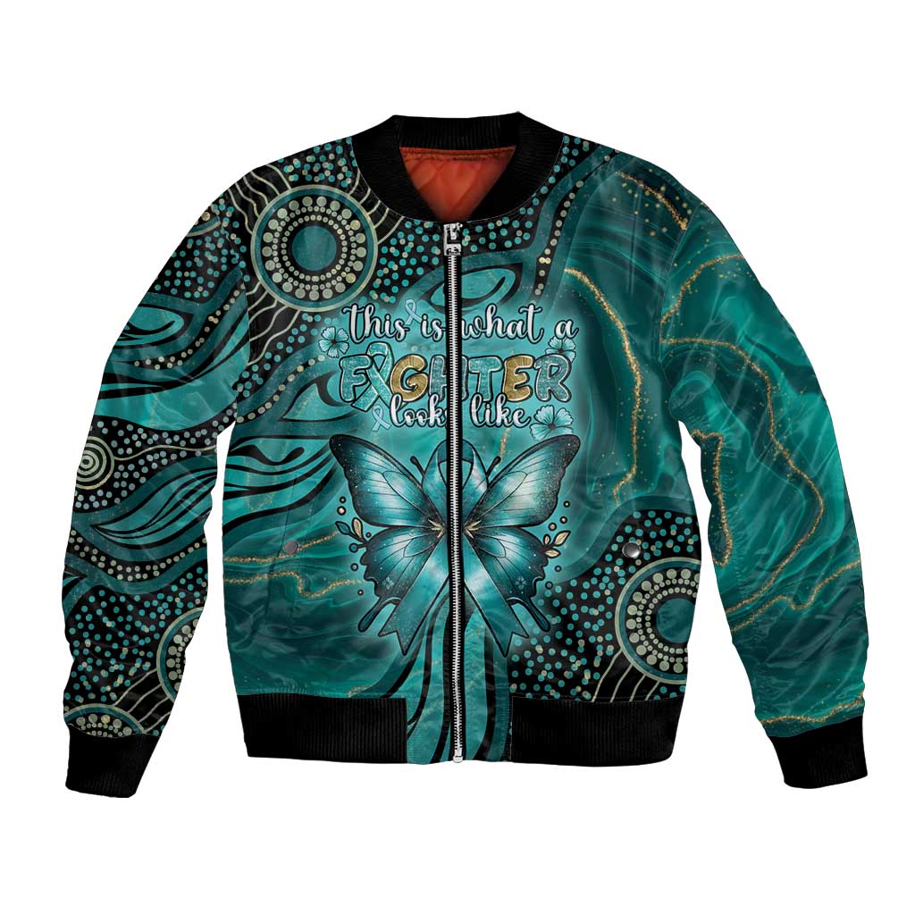 Personalised Ovarian Cancer Awareness Bomber Jacket This Is What A Fighter Looks Like