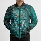 Personalised Ovarian Cancer Awareness Bomber Puffer Jacket This Is What A Fighter Looks Like
