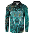 Personalised Ovarian Cancer Awareness Button Sweatshirt This Is What A Fighter Looks Like