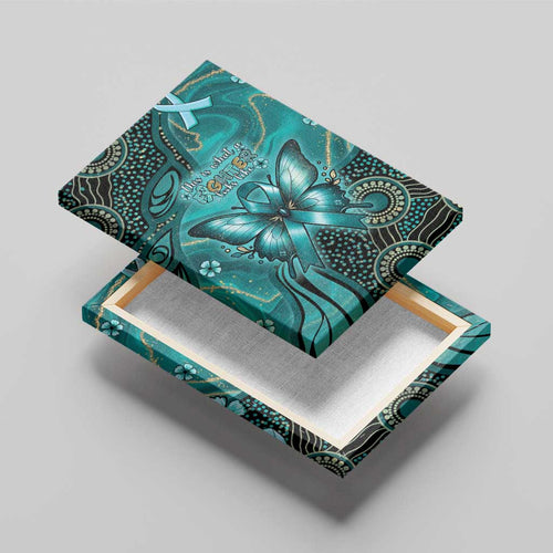Ovarian Cancer Awareness Canvas Wall Art This Is What A Fighter Looks Like