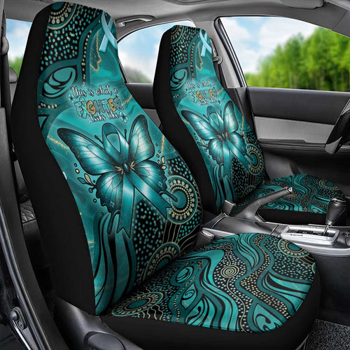 Ovarian Cancer Awareness Car Seat Cover This Is What A Fighter Looks Like